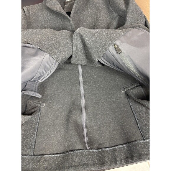 Athleta Venice Blazer Dark Heather Grey 8 Stretch Single Breasted - Picture 13 of 14